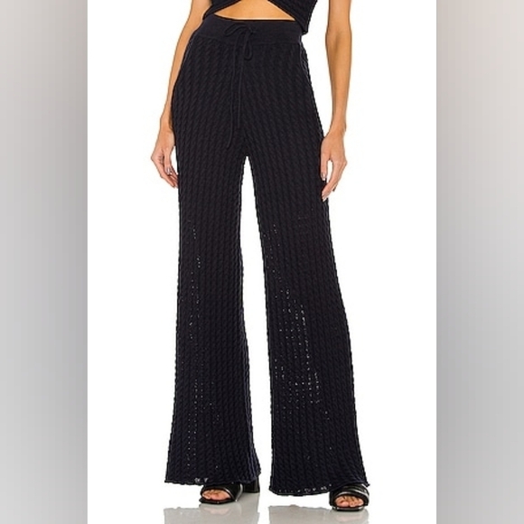 AMUR Pants - $368 AMUR Cable Knit Lounge Pant in Navy Eclipse size Small
